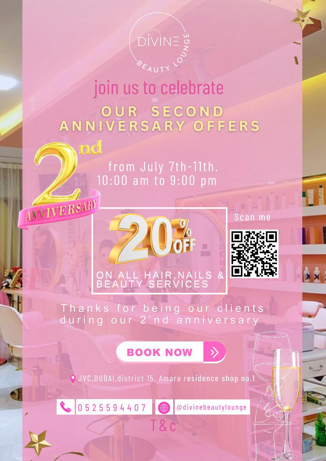 ''new client special!  Enjoy 20% off on all beauty services when you spend 200 AED or more on your first visit. 